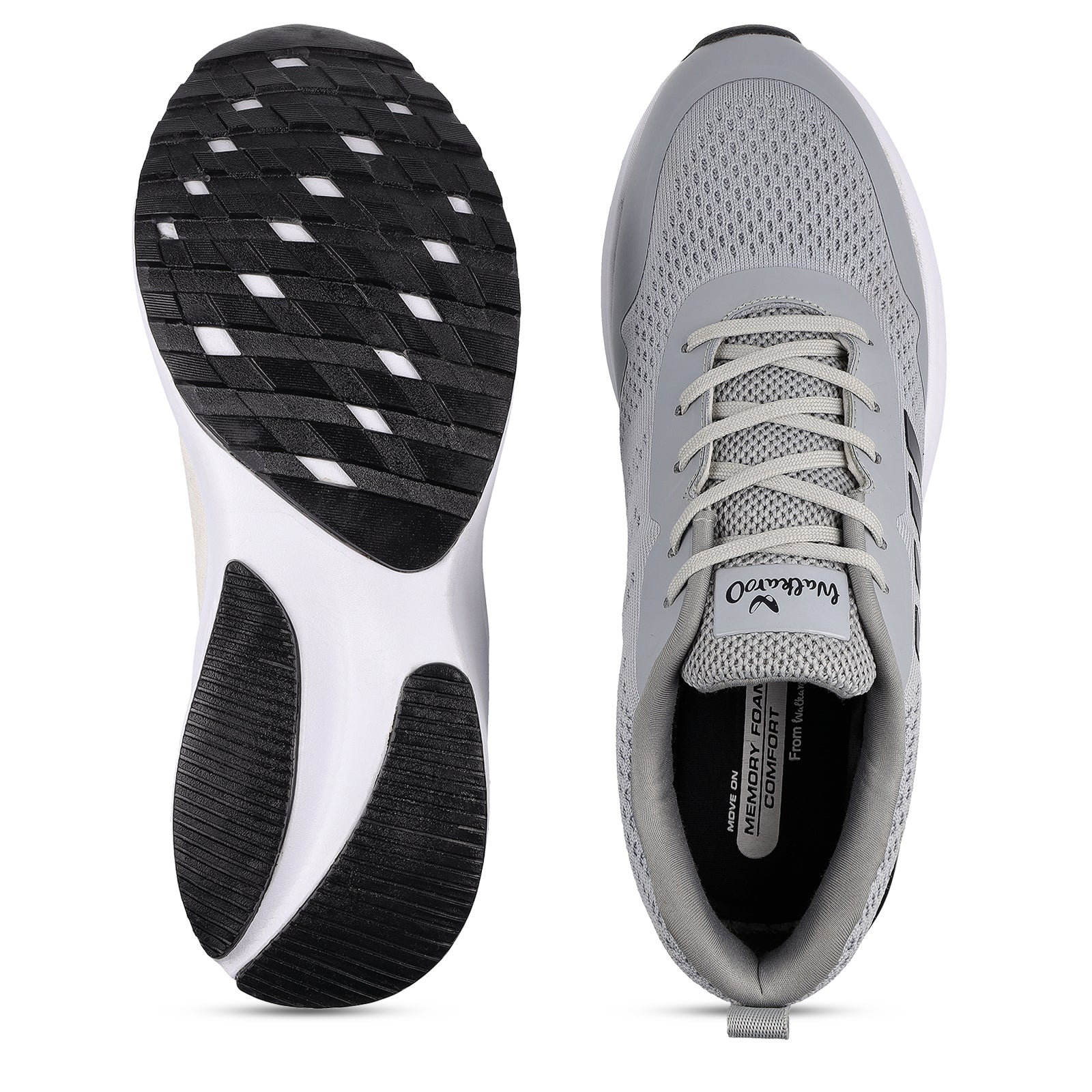 Walkaroo Running Shoes for Men - WS9089 Grey - Walkaroo Footwear