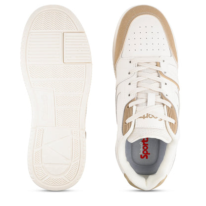 Men's Sports Sneakers - WY3489 White Beige