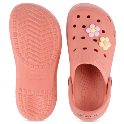 Walkaroo Womens Clogs  - WC8924 Peach