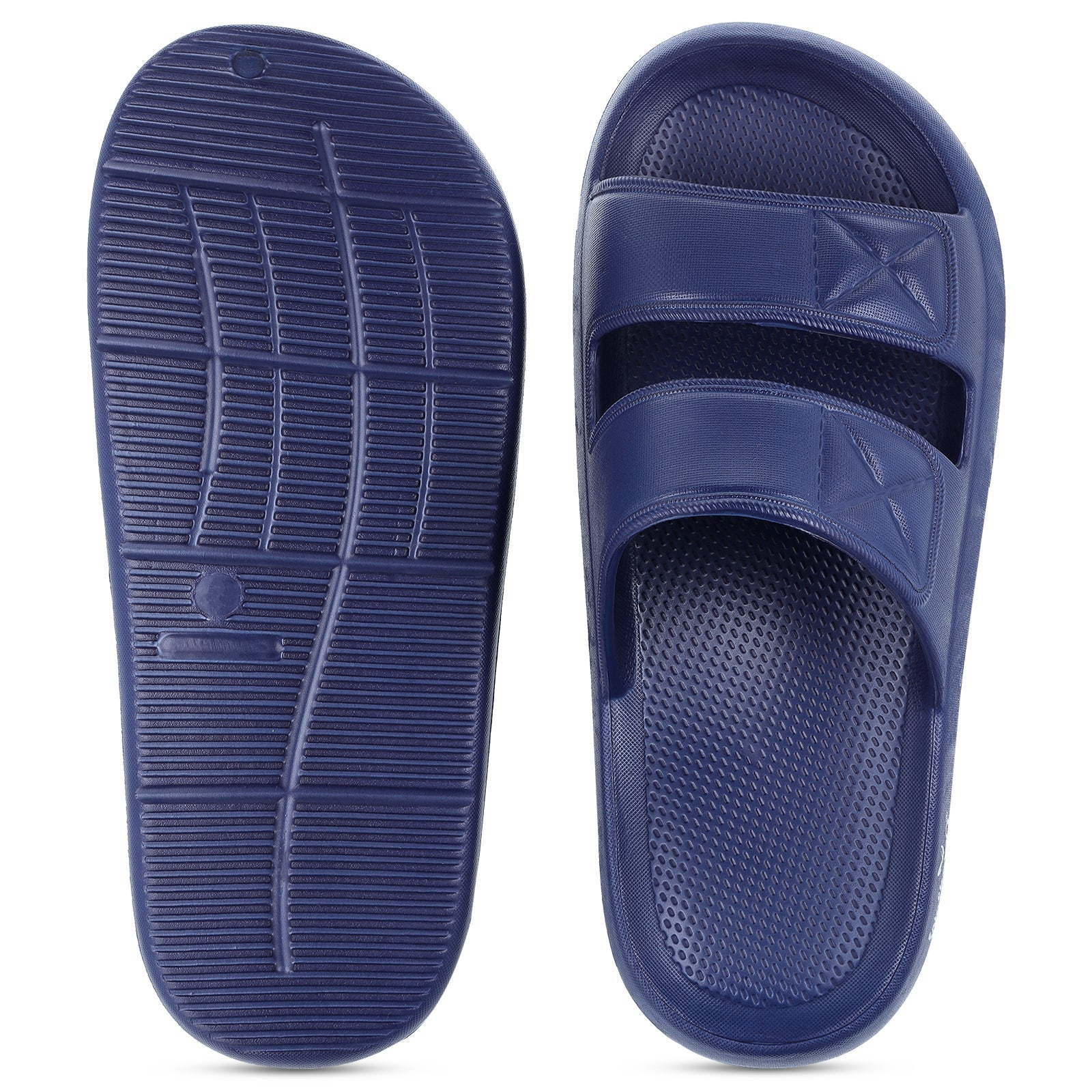 Walkaroo Men Striped Casual Flip-Flop - WC4253 Navy Blue - Walkaroo Footwear