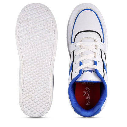 Walkaroo Boys Shoes - WK362 White Blue - Walkaroo Footwear