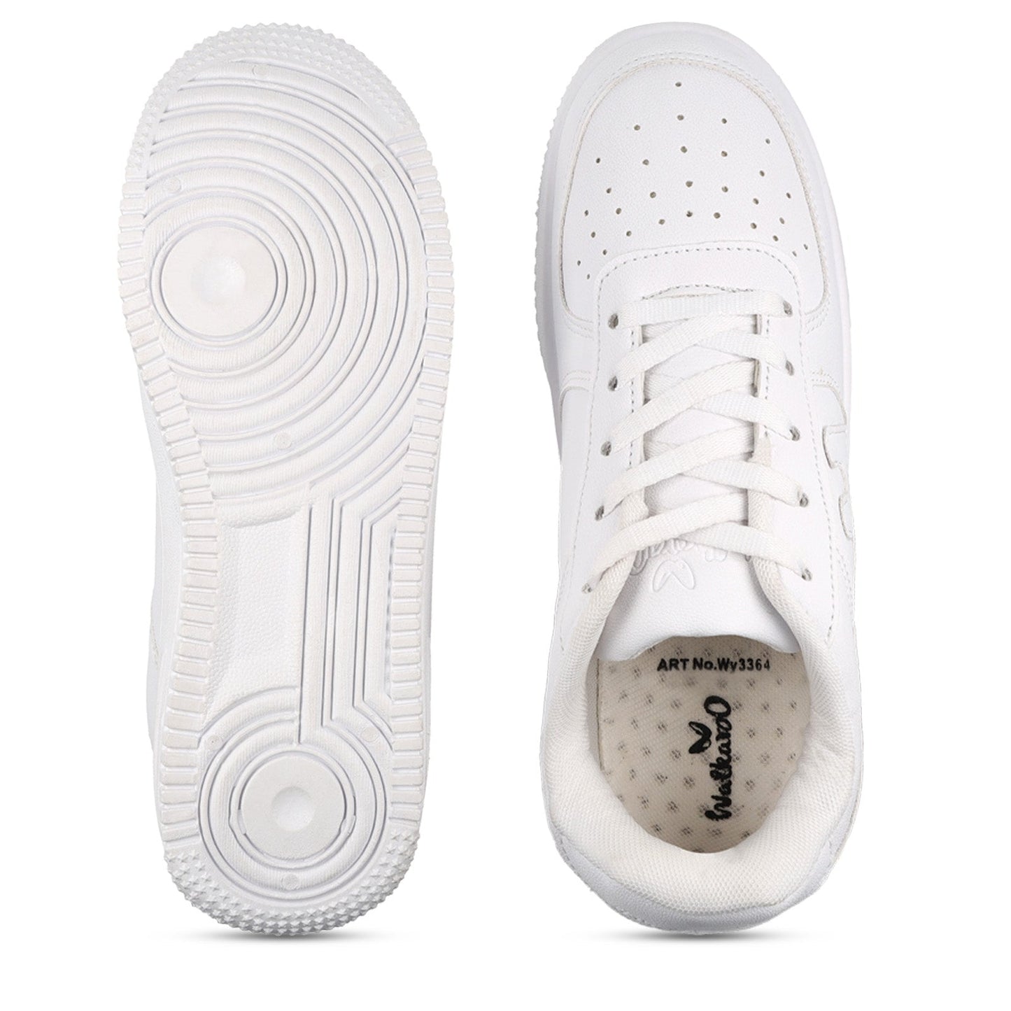 Walkaroo Womens Life Style - WY3364 White White - Walkaroo Footwear