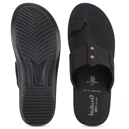 Men's  Traditional Chappal  - WGR53158 Black