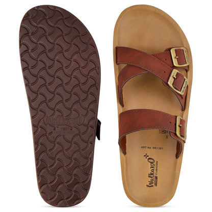 Men's Daily Wear Sandals - WE1361 Barn Red