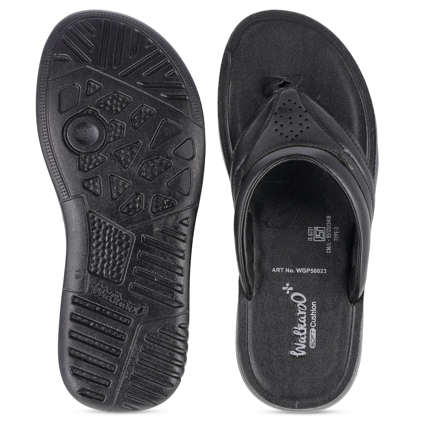 Men's Daily Wear V-Strap Sandals - WGP50023 Black