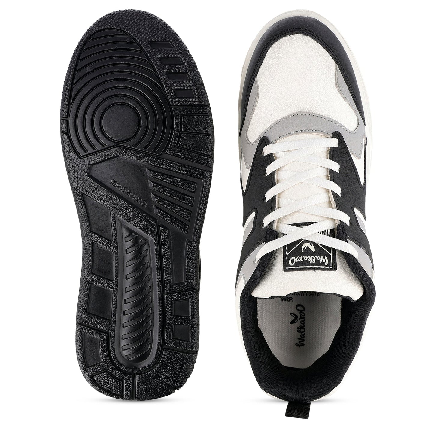 Men's Two-Tone Sneakers -  WY3478 White Black
