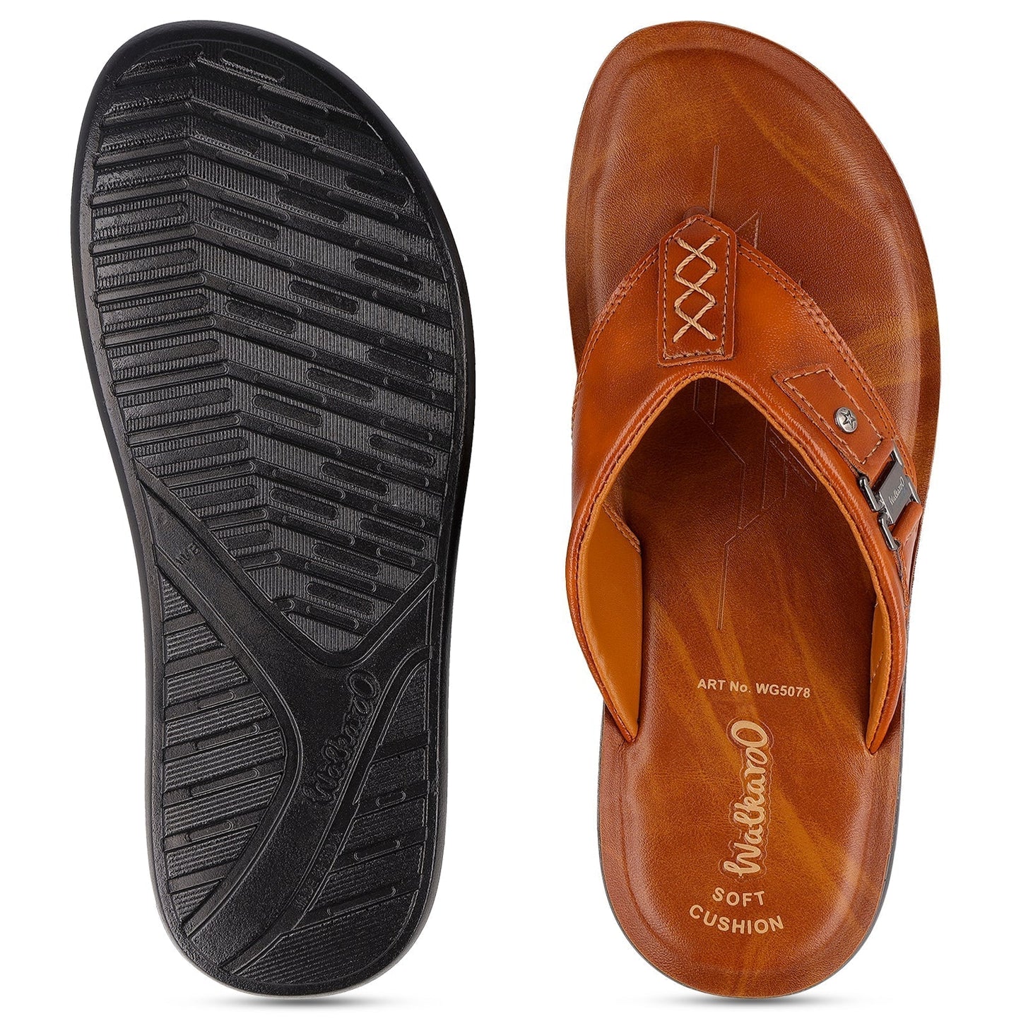 Walkaroo Men Sandal - WG5078 Tan - Walkaroo Footwear