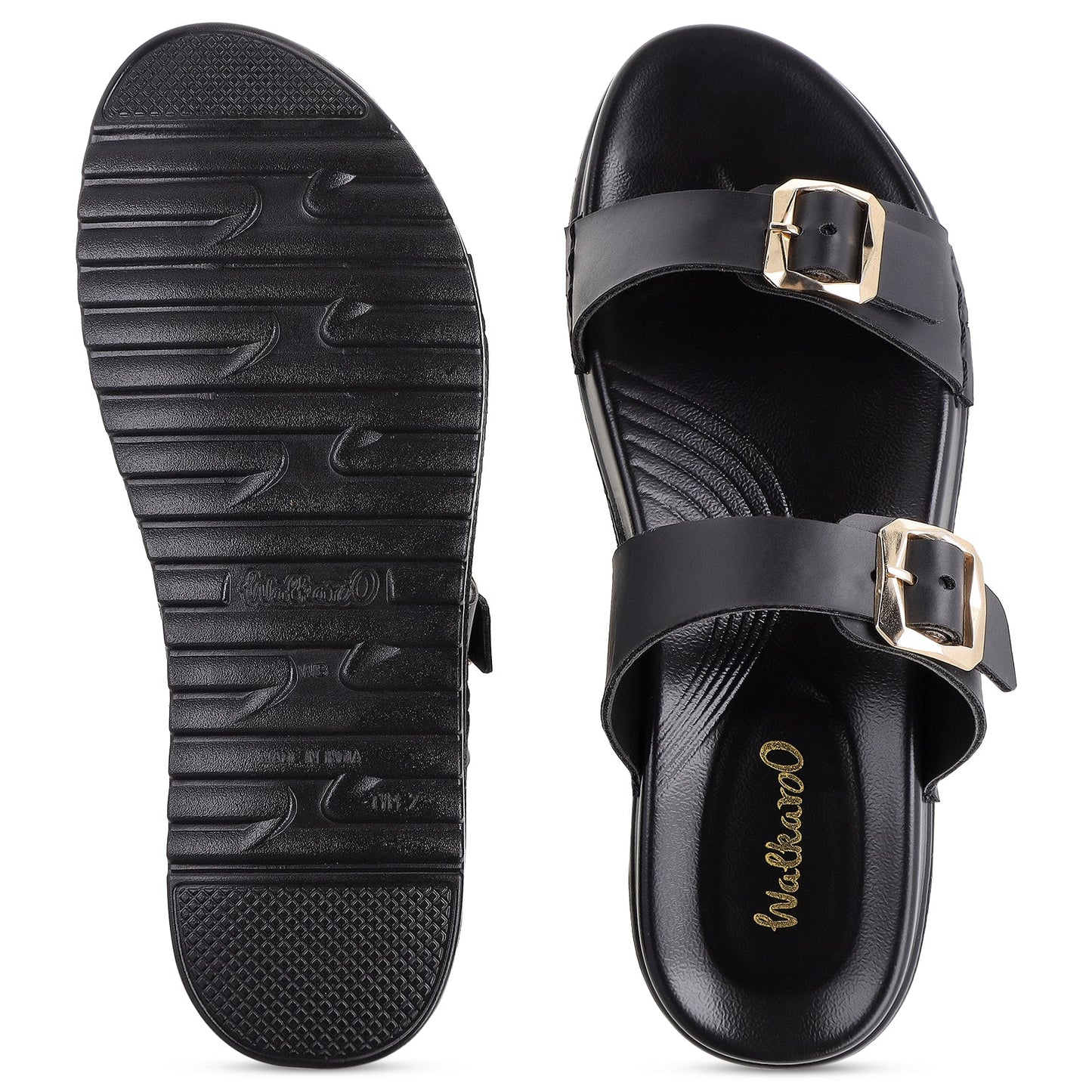 Women's Daily Wear Comfort Sandals - WLP74044 Black