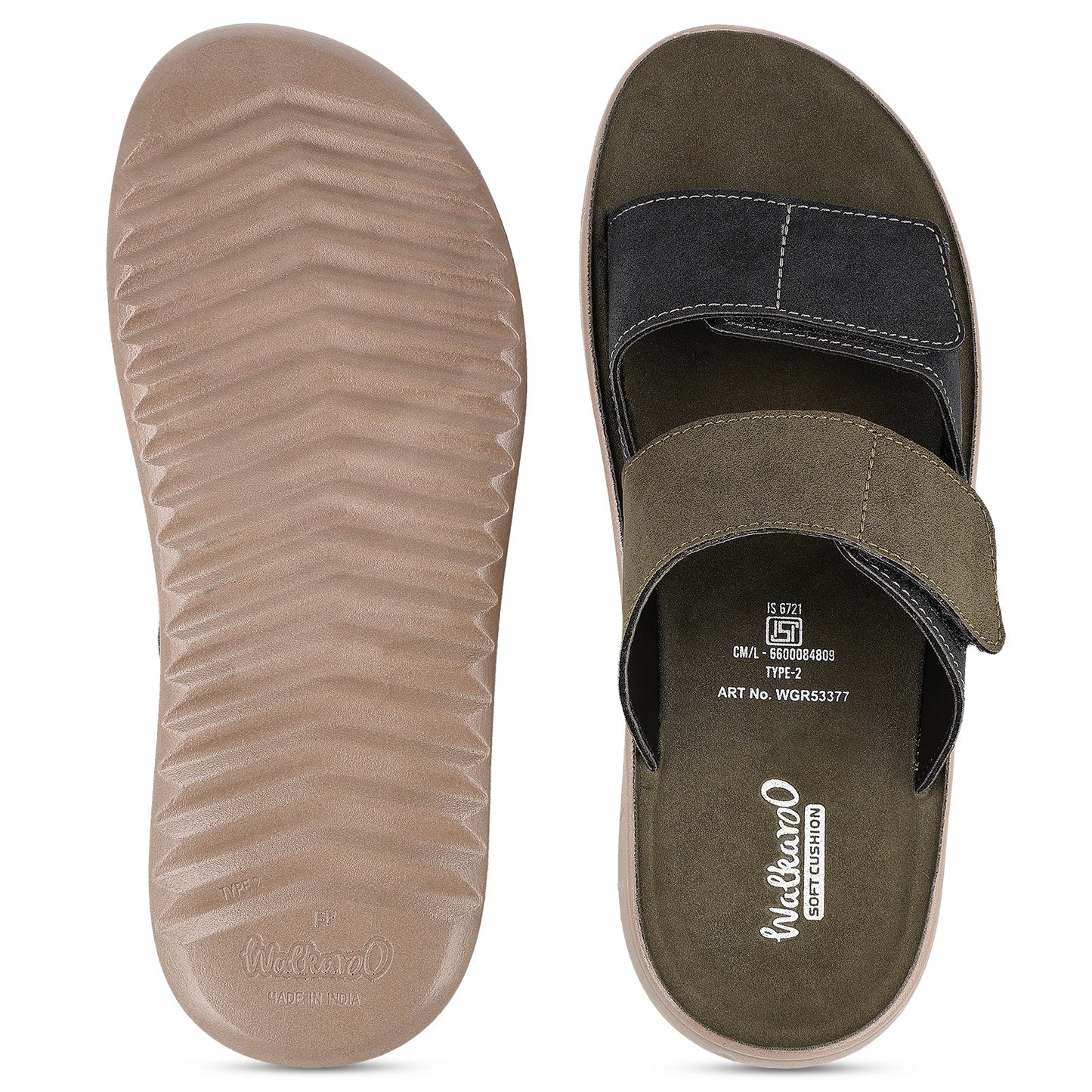 Men's Daily Wear Sandals - WGR53377 Olive