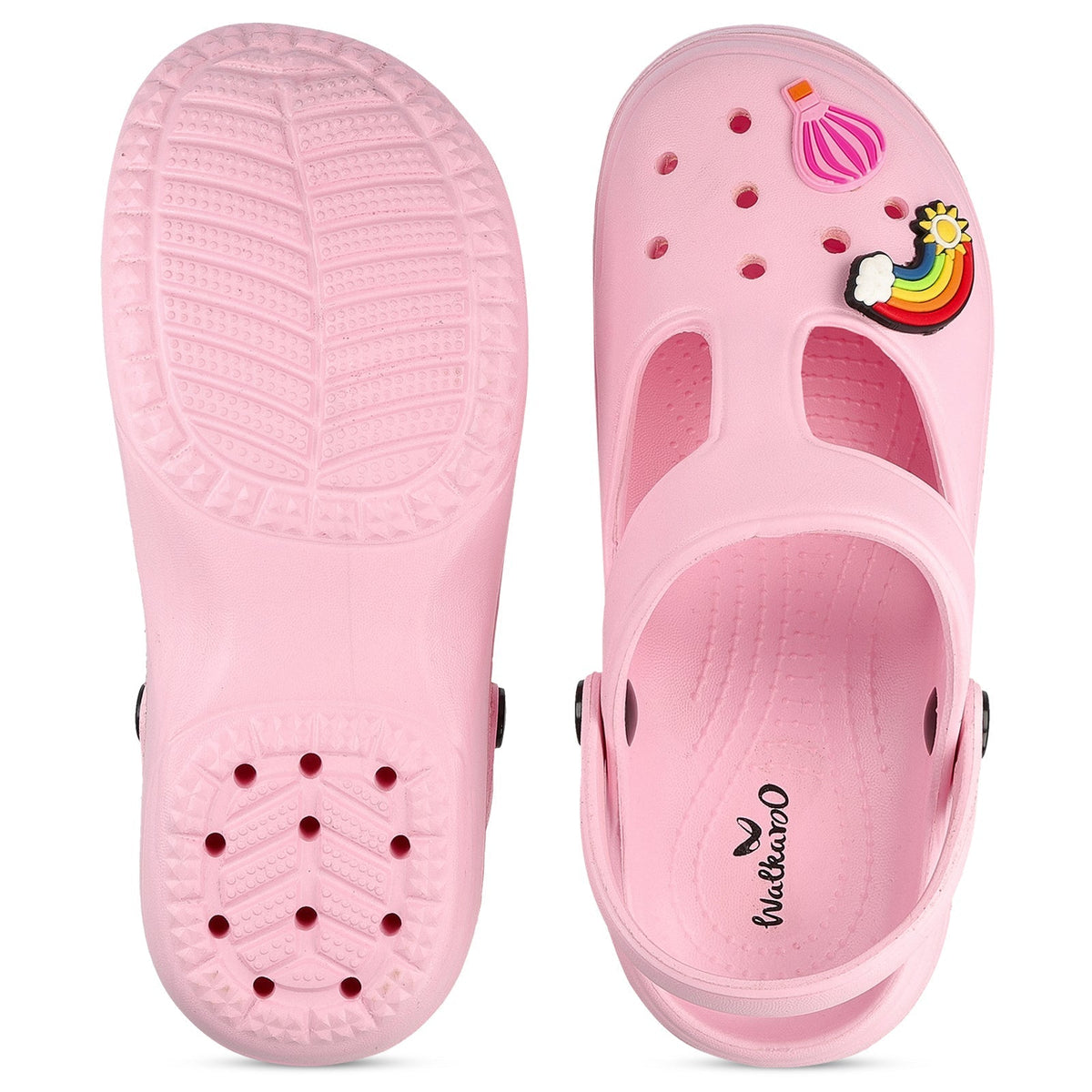 Walkaroo Womens Clogs  - WC8912 Baby Pink