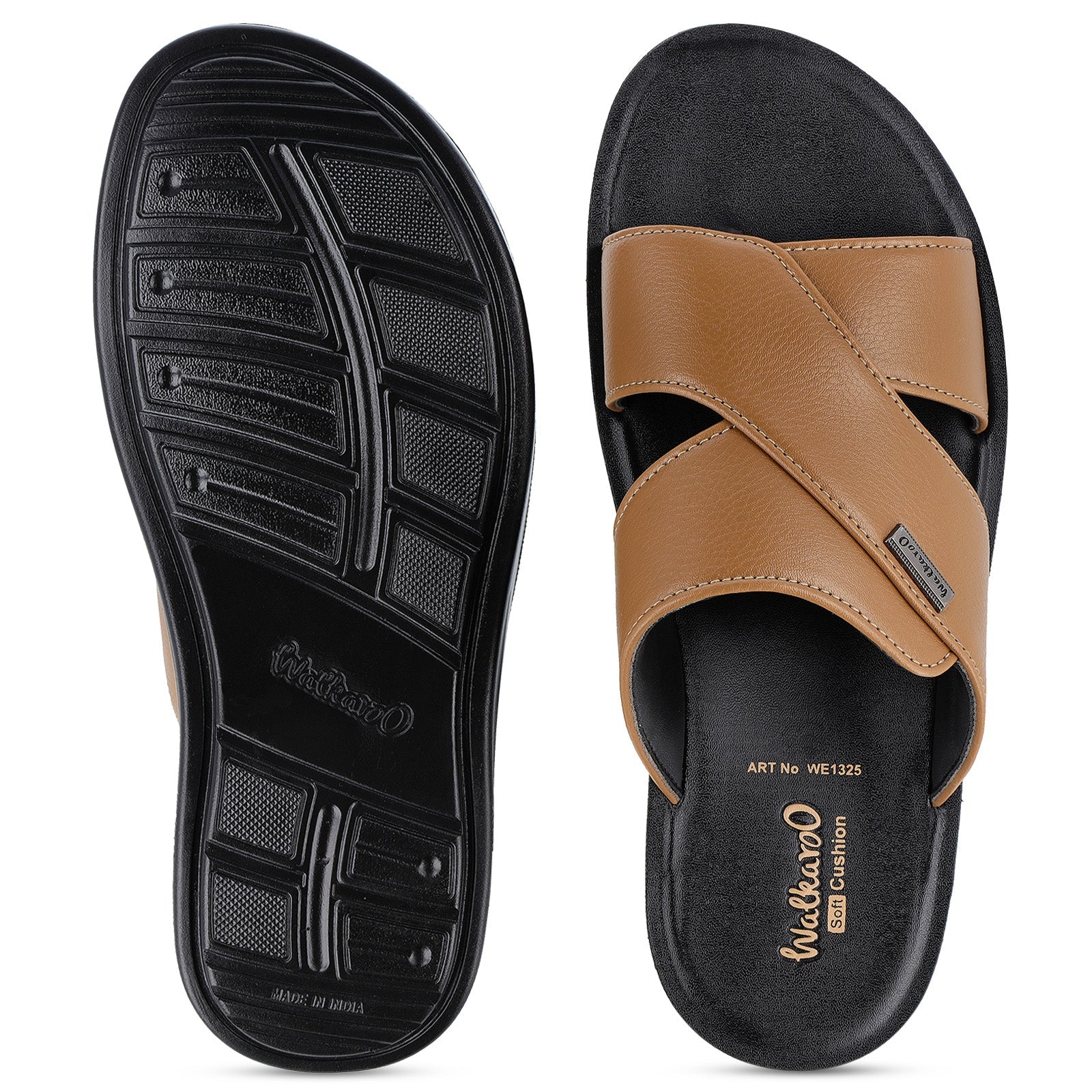 Walkaroo Men Sandals - WE1325 Chiku - Walkaroo Footwear