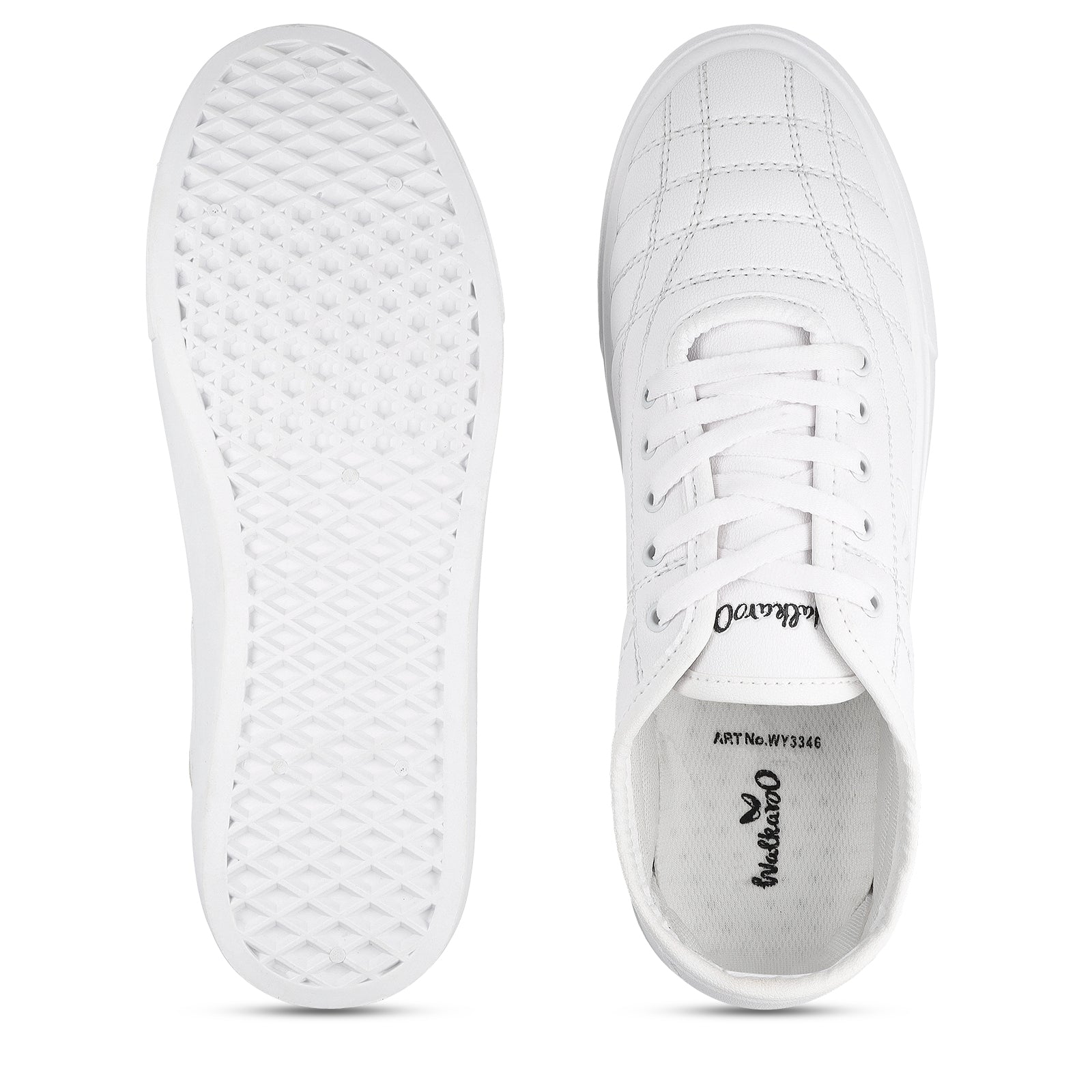 Walkaroo Mens Casual Shoes - WY3346 White - Walkaroo Footwear