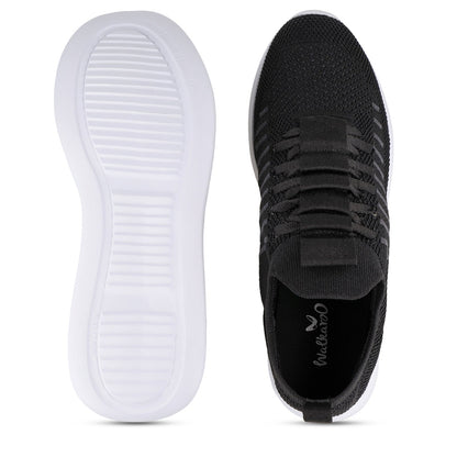 Walkaroo Men Lace-up Sock Shoes - WS9507 Black