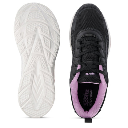 Women's Lace-up Sports Shoe - WS9918 Black