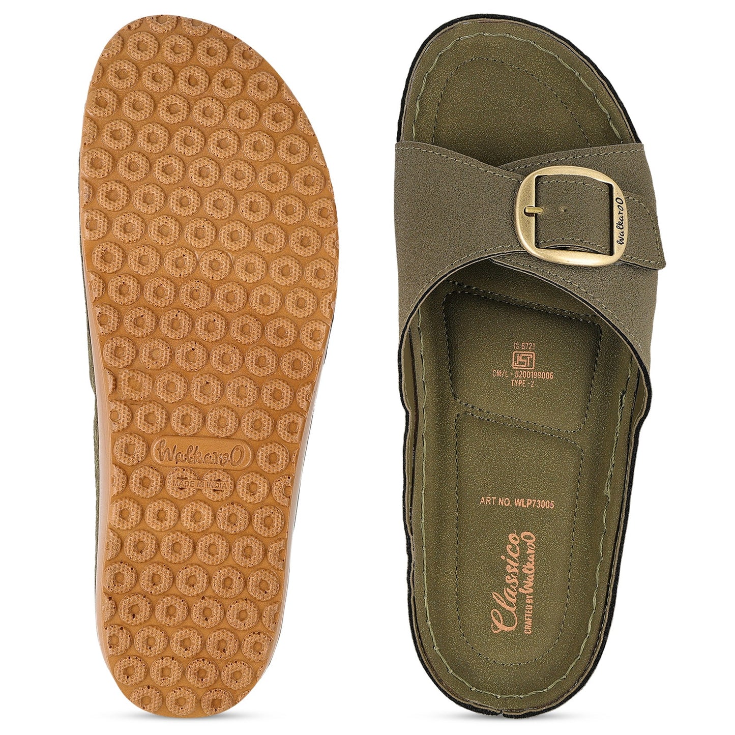 Women's Daily Wear Comfort Sandals - WLP73005 Olive