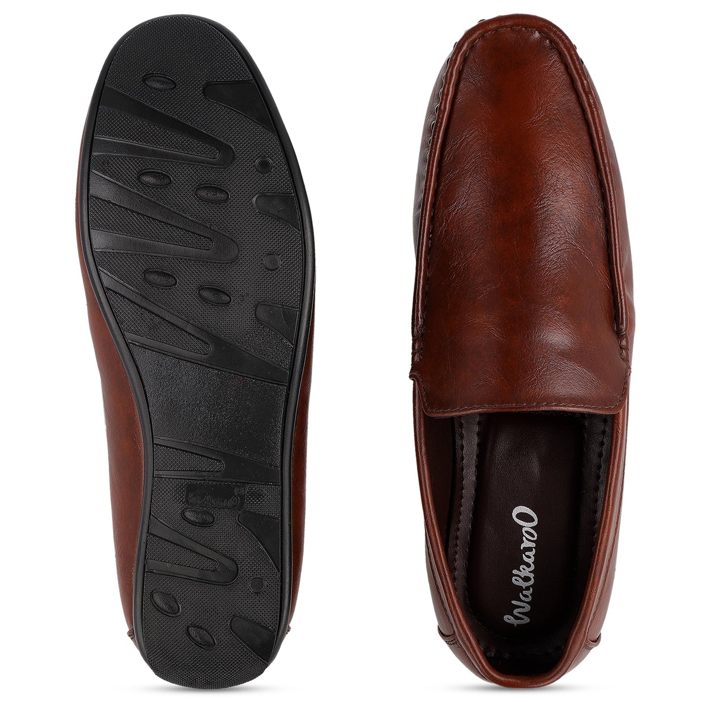 Walkaroo Men Loafer Formal Shoes - WF6018 Brown - Walkaroo Footwear