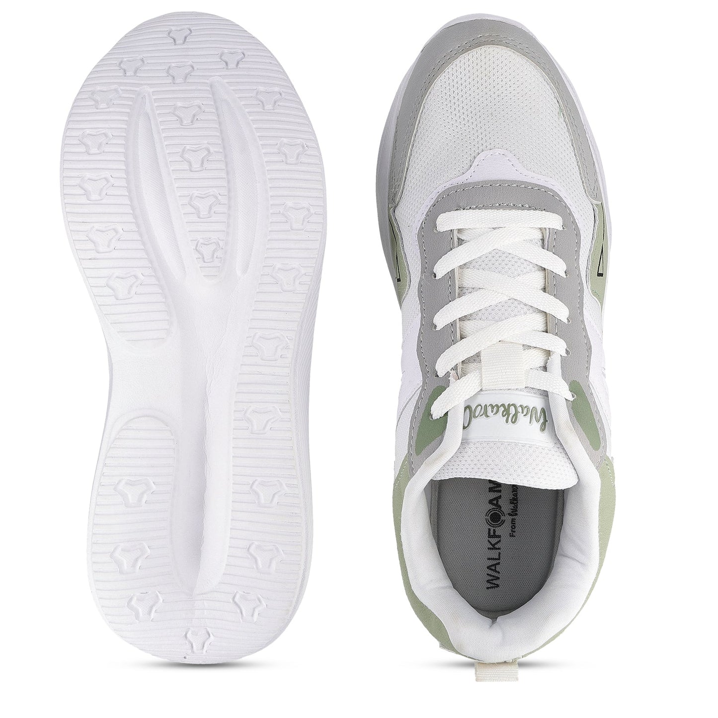 Men's Lace-up Sports Shoes - WS3122 White Green