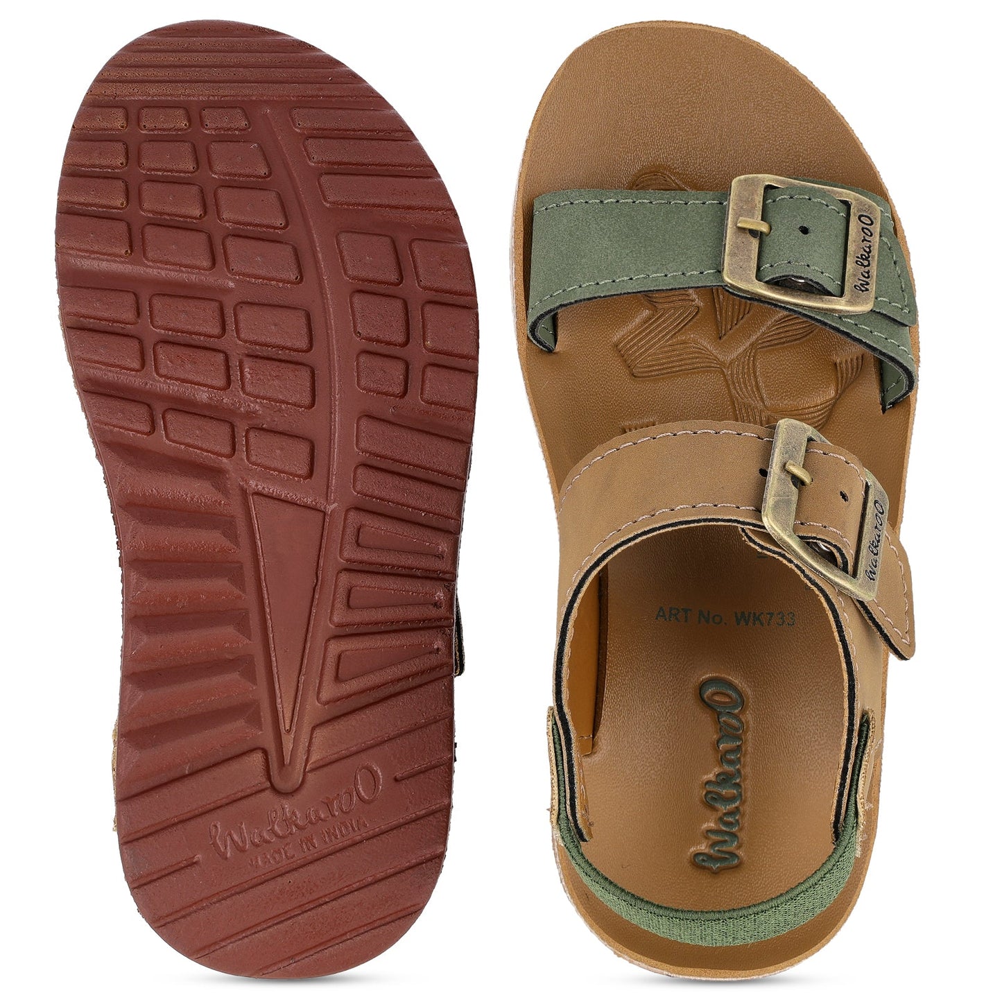 Kid's Daily Wear Sandal  - WK733 Olive