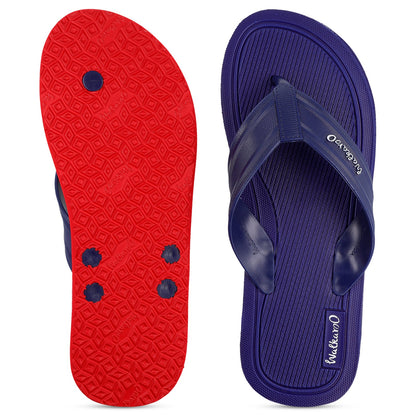 Men's Hawai Slippers - HG190 Navy Blue Red