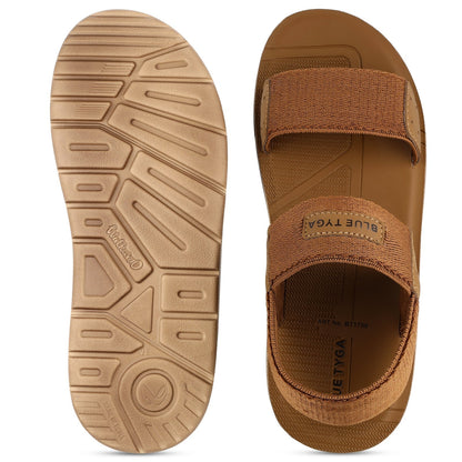 Blue Tyga Sandals For Men - BT1709 Tan - Walkaroo Footwear