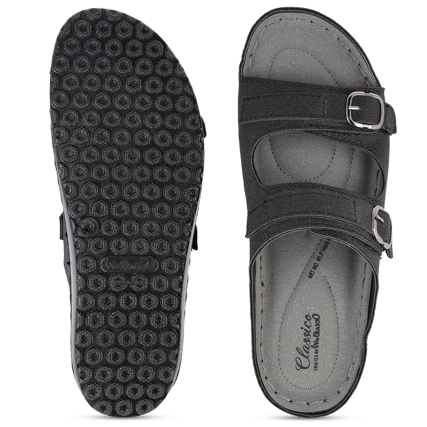 Women's Daily Wear Comfort Sandals - WLP74008 Black