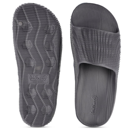 Men's Flip Flop Sliders  - WC8828 Dark Grey