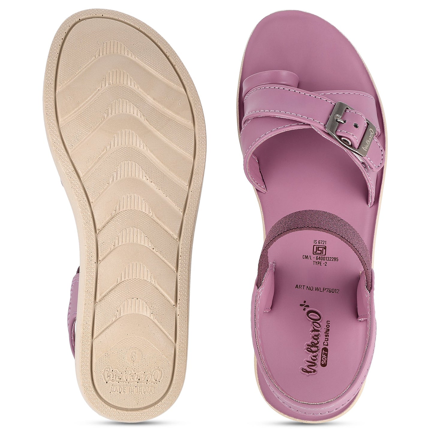 Women's Wedge Heel Sandals  - WLP78012 Mauve