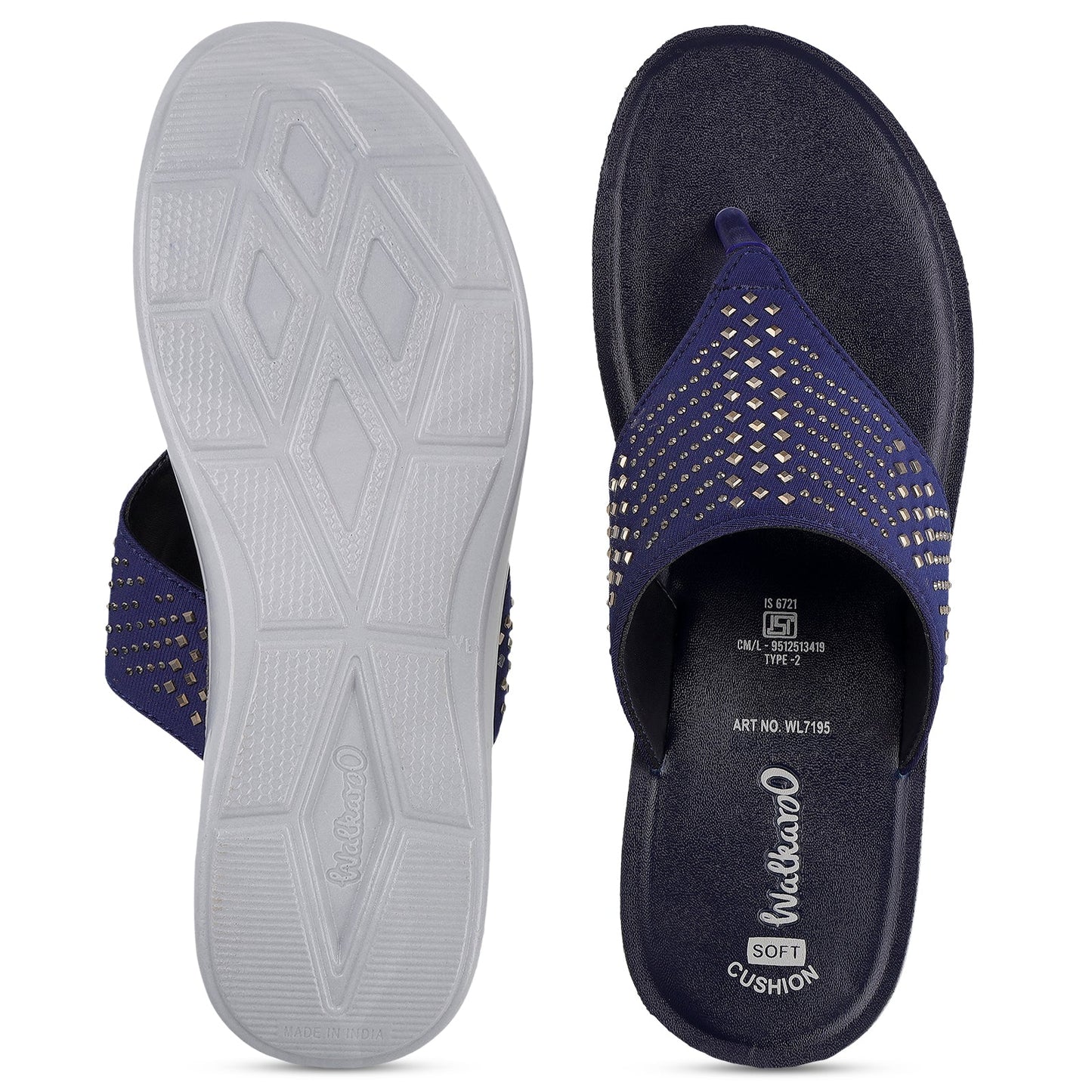 Women's Daily Wear Sandals  - WL7195 Navy Blue