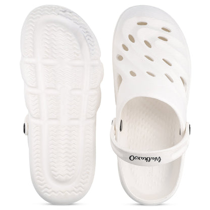 Walkaroo Mens Clogs  - WC8732 White