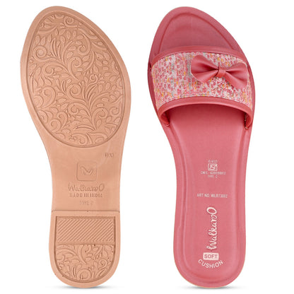 Women's Slide Sandals - WLR73002 Coral