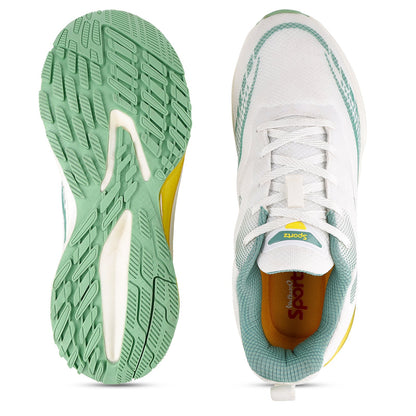 Men's Lace-up Sports Shoes - WS9167 White Mint Green