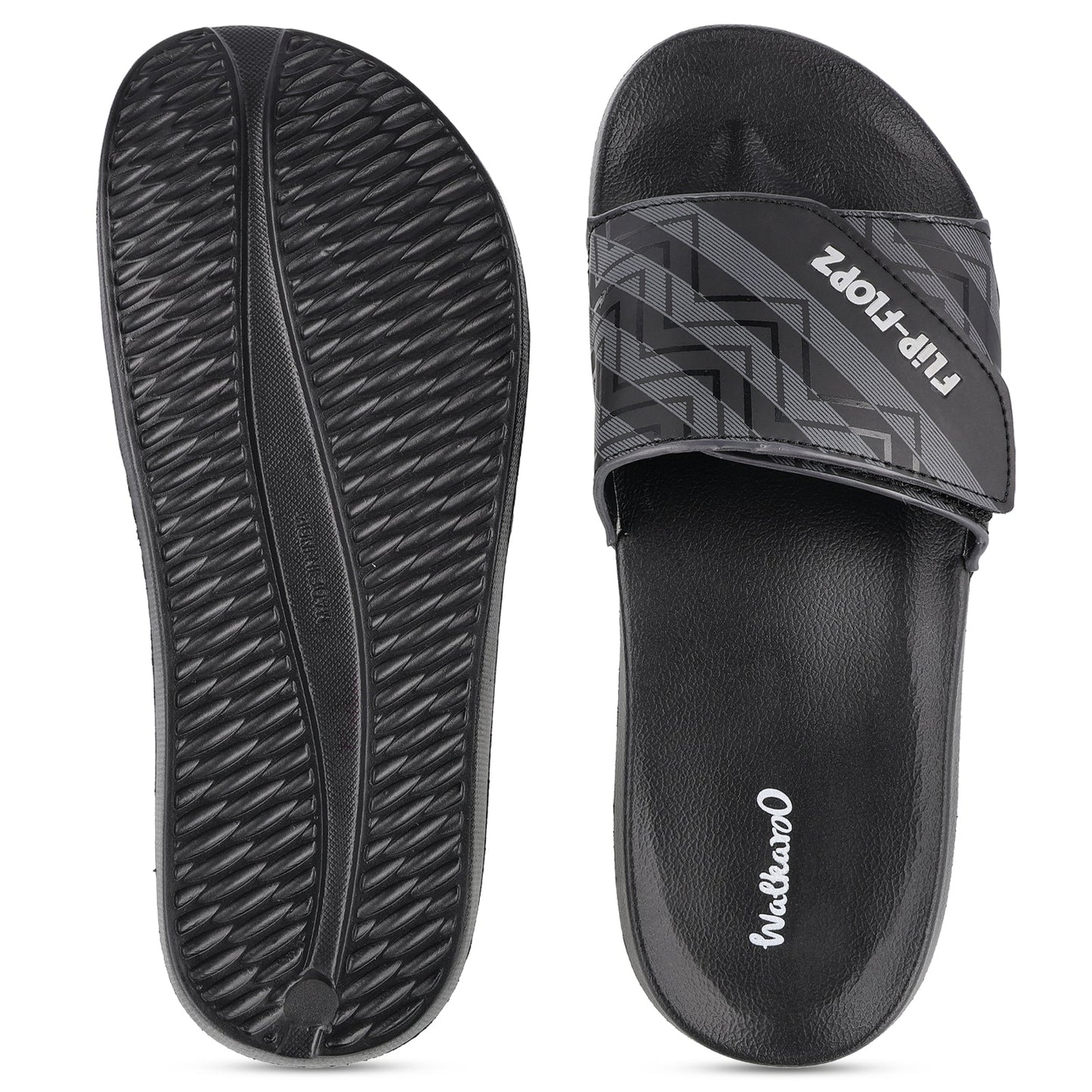 Men's Flip Flop Sliders  - WC8785 Black