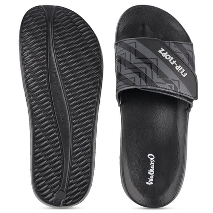 Men's Flip Flop Sliders  - WC8785 Black