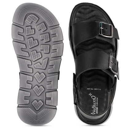 Walkaroo+ Men Sandals - WE1712 BLACK - Walkaroo Footwear