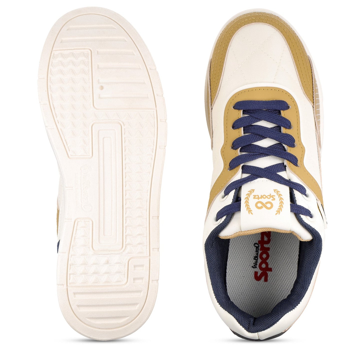 Men's Sports Sneakers - SGE24005 White Beige
