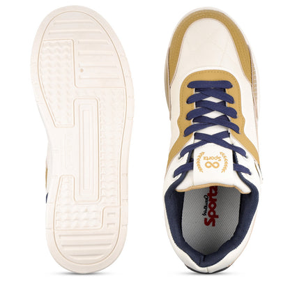 Men's Sports Sneakers - SGE24005 White Beige