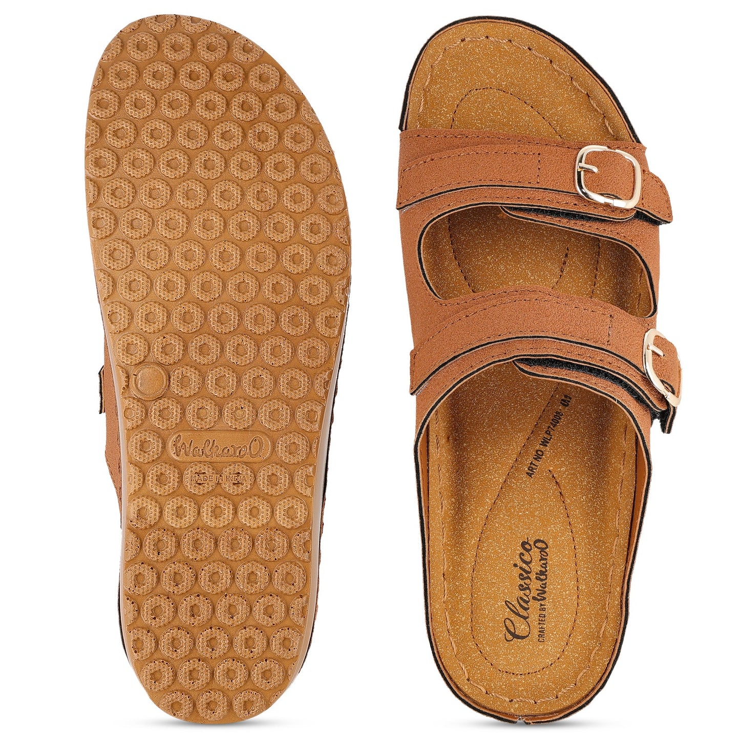 Women's Daily Wear Comfort Sandals - WLP74008 Brown