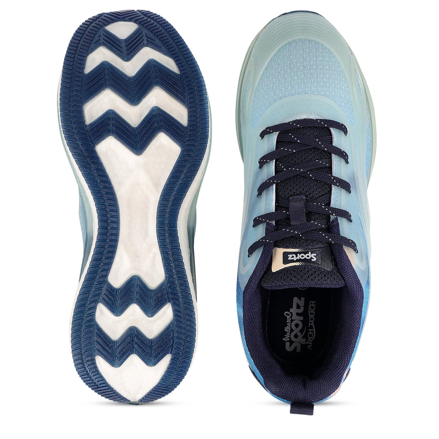 Men's Night Glow Sports Shoes - WS9154 Sea Blue