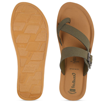 Women's Daily Wear Sandals  - WL7573 Olive Beige