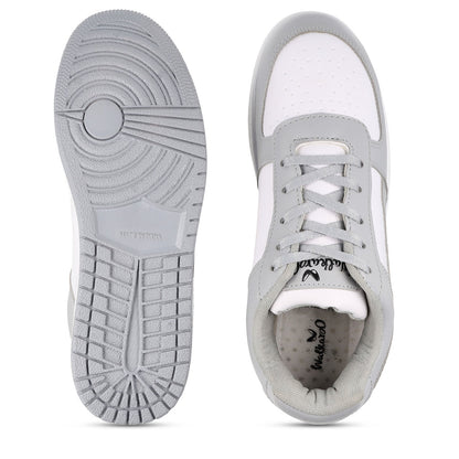 Walkaroo Men Walking Shoes - WY3335 Grey white - Walkaroo Footwear