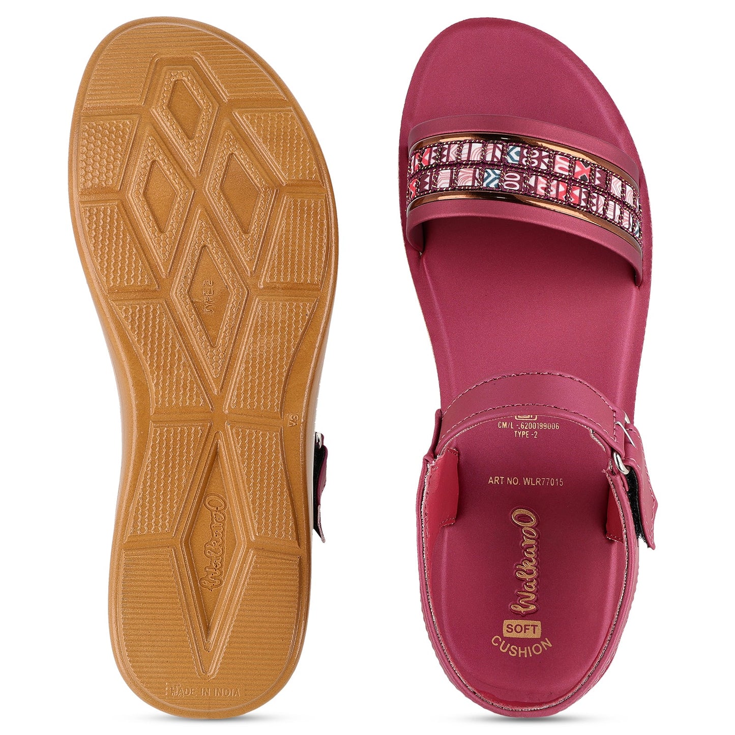 Women's Daily Wear Sandals  - WLR77015 Maroon