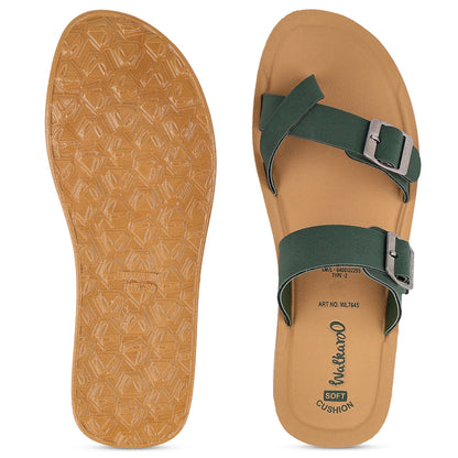 Women's Daily Wear Sandals  - WL7645 Green Beige