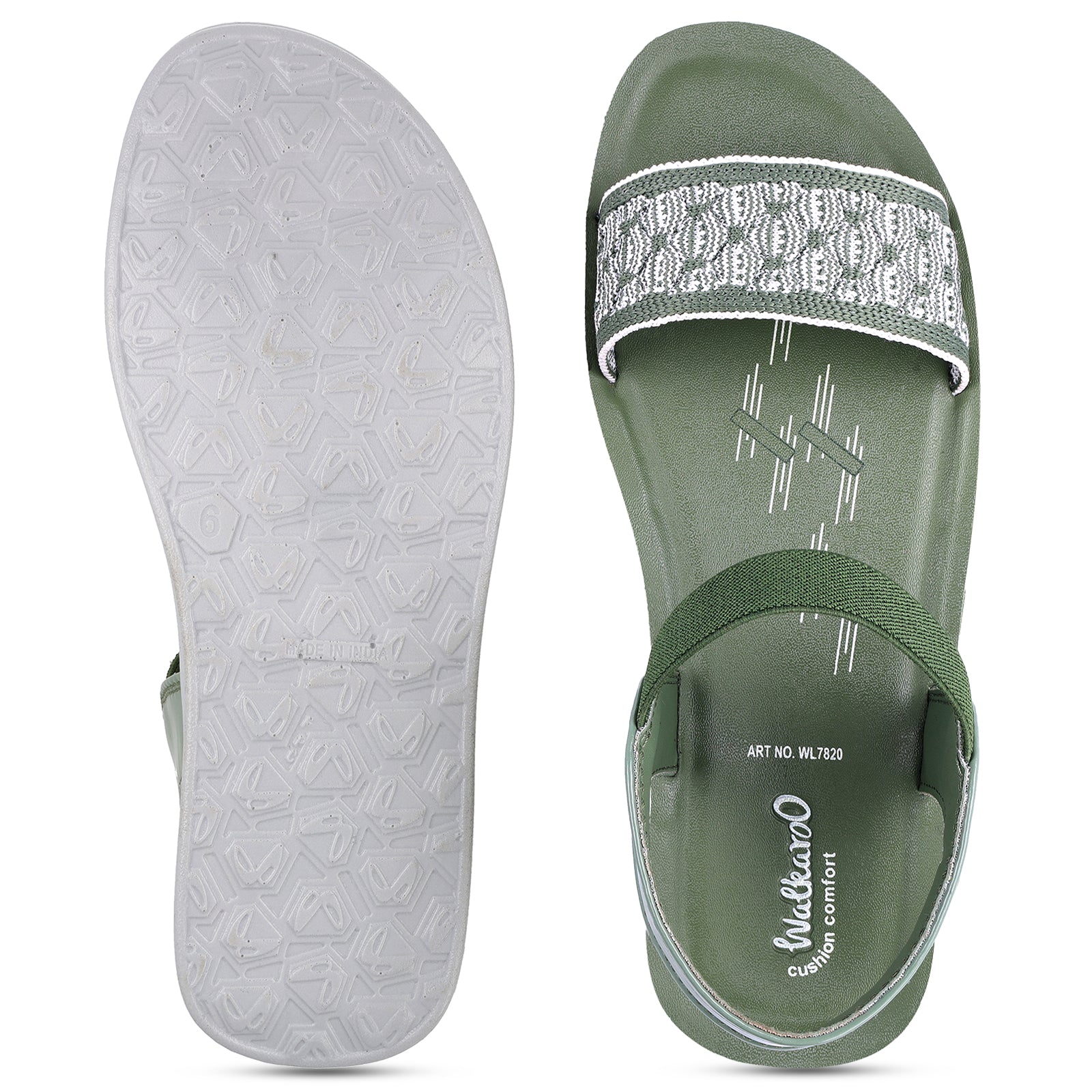 Walkaroo Womens Sandal - WL7820 Mint - Walkaroo Footwear