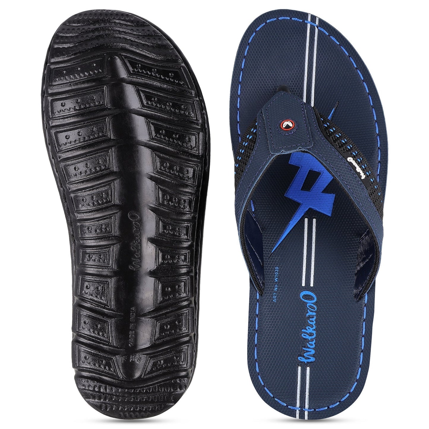 Walkaroo Men Sandals - W1030 Blue - Walkaroo Footwear