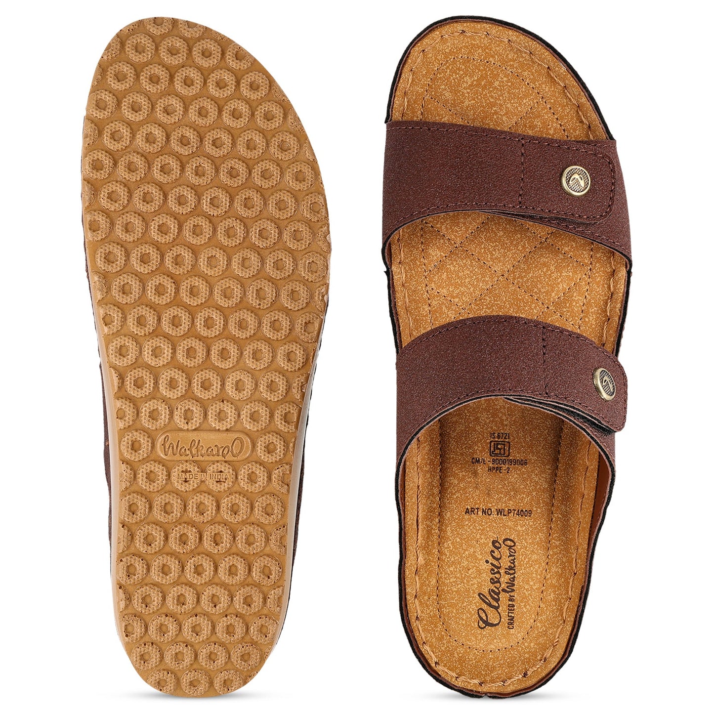 Women's Daily Wear Comfort Sandals - WLP74009 Brown