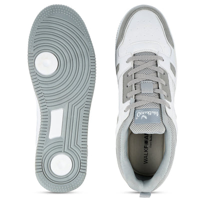 Walkaroo Mens Casual Shoes - WY3344 White Grey - Walkaroo Footwear