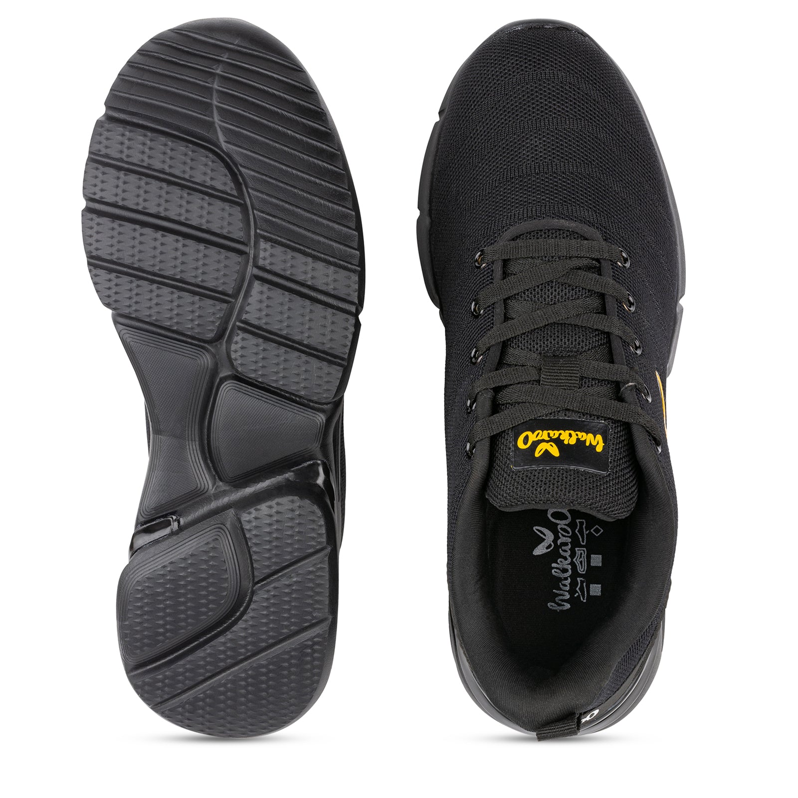 Walkaroo Men Walking Shoes - WS9087 Black - Walkaroo Footwear