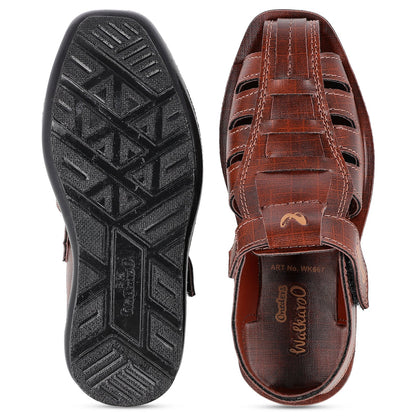 Kid's  Roman Sandals - WK667 Brown