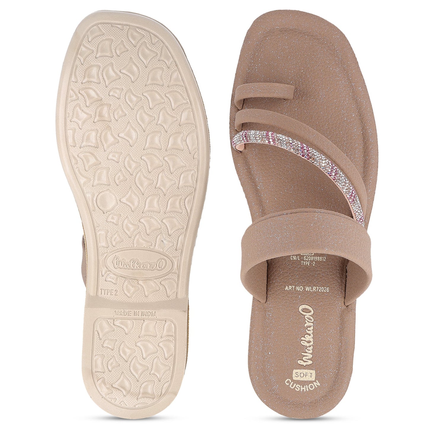 Women's Daily Wear Sandals - WLR72026 Greige