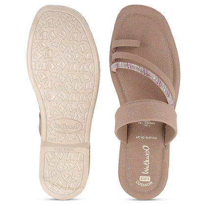 Women's Daily Wear Sandals - WLR72026 Greige